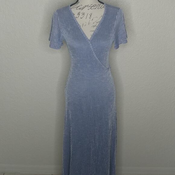 Caution To The Wind Striped Maxi Dress Size L - Picture 1 of 5